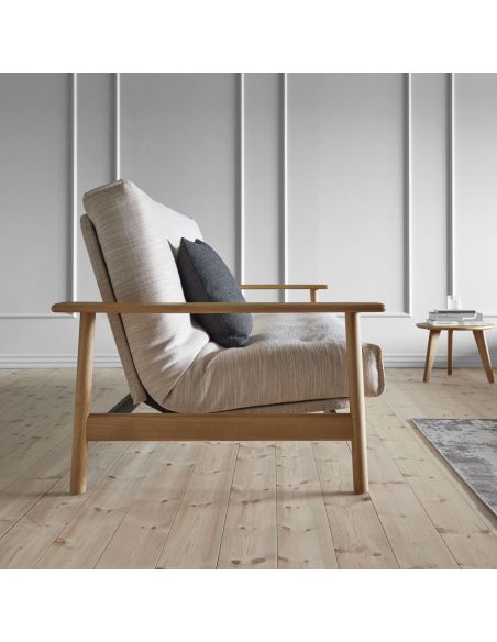 Divano letto Balder sfoderabile uso quotidiano - 612 Blida Sand Grey