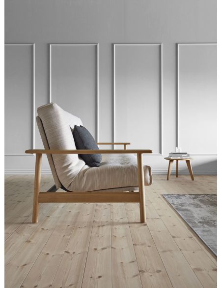 Divano letto Balder sfoderabile uso quotidiano - 612 Blida Sand Grey