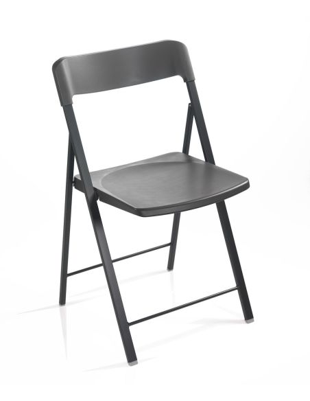 6 sedie pieghevoli con carrello salvaspazio Gary