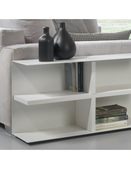 Mobile lato divano in acciaio e laminato Devon