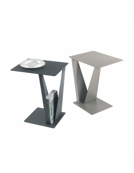 Tavolino lato divano in acciaio verniciato Floyd
