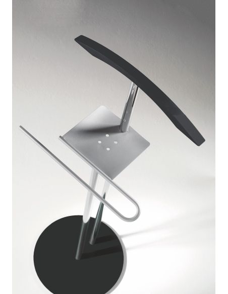 Servomuto / indossatore da camera in acciaio e legno Betany