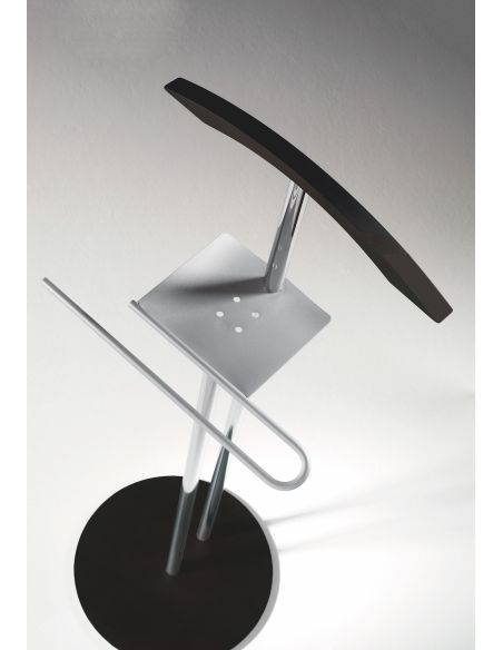 Servomuto / indossatore da camera in acciaio e legno Betany