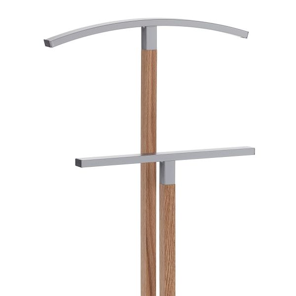 Servomuto Moderno In Alluminio Satinato Amarillo - Appendiabiti Con Barra Pantaloni, 100x48x20 Cm - Foto 4