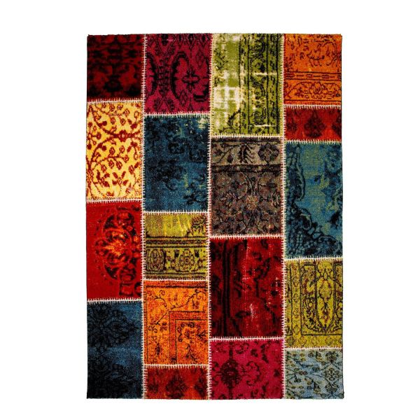 Tappeto patchwork moderno per soggiorno 140x190 cm Hassan