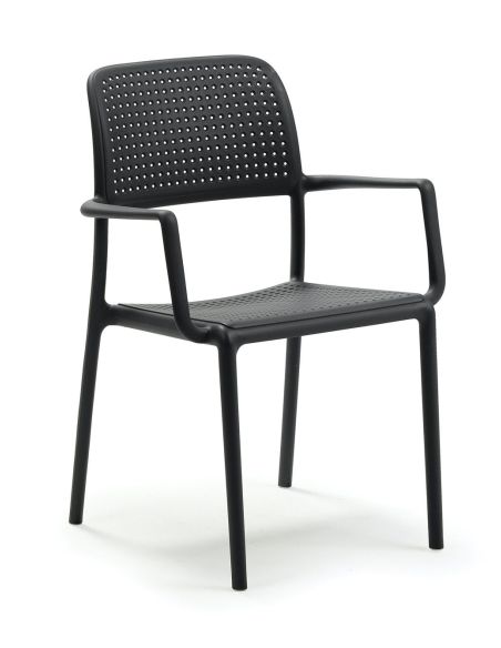 4 poltroncine da giardino impilabili in polipropilene Kendal 4 poltroncine da giardino impilabili in polipropilene Kendal