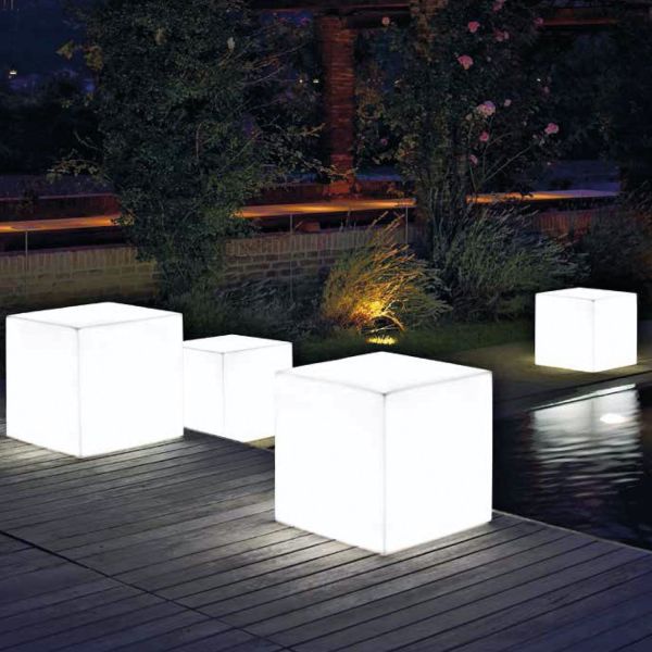 Pouf luminoso da esterno in polipropilene 40x40 cm Cascavel