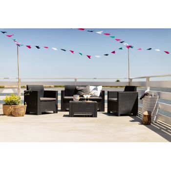 Salotto da giardino divano due poltrone e tavolino Teixeira 2