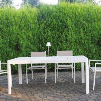 Tavolo giardino allungabile in alluminio bianco GoldDust