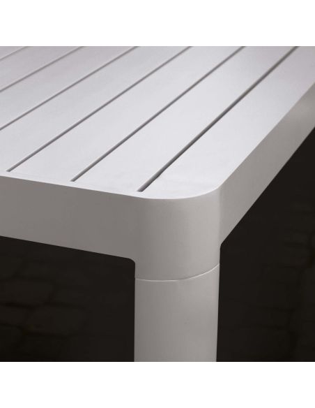 Tavolo da giardino allungabile in alluminio bianco GoldDust Tavolo da giardino allungabile in alluminio bianco GoldDust