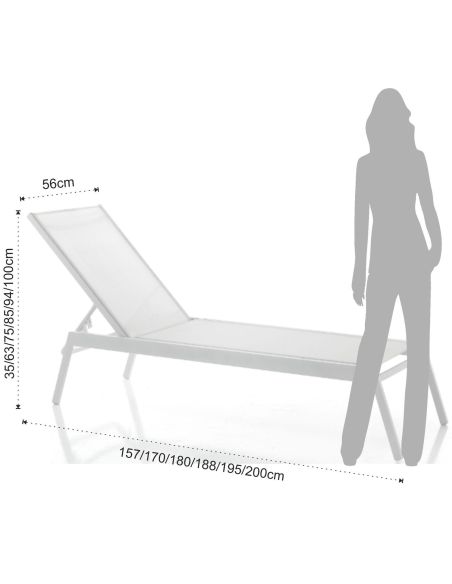 Lettino da giardino regolabile e impilabile Tarragona