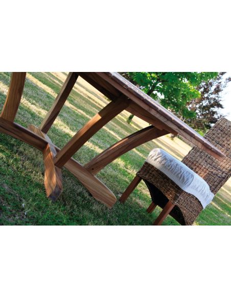 Tavolo da esterno rotondo in legno massello TeakOnMe Tavolo da esterno rotondo in legno massello TeakOnMe