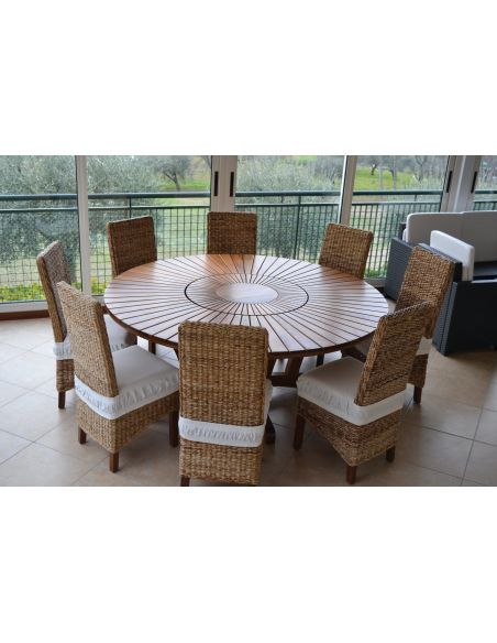 Tavolo da esterno rotondo in legno massello TeakOnMe Tavolo da esterno rotondo in legno massello TeakOnMe