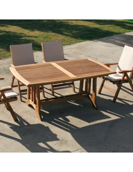 Tavolo da esterno allungabile in legno TeakOnMe