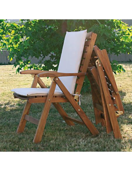 Poltrona da giardino in legno massello teak TeakOnMe Poltrona da giardino in legno massello teak TeakOnMe