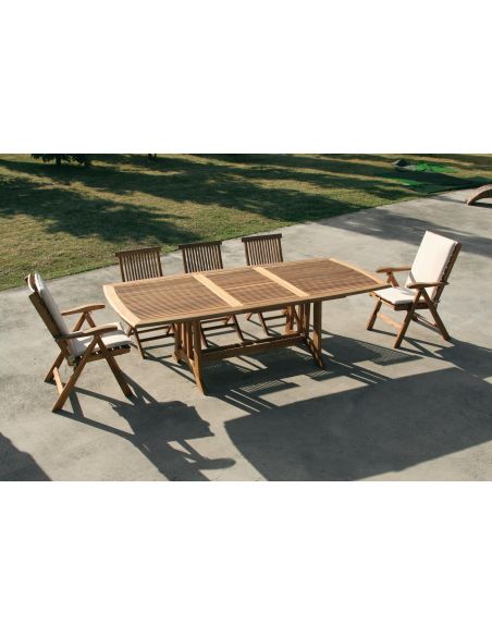 Poltrona da giardino in legno massello teak TeakOnMe Poltrona da giardino in legno massello teak TeakOnMe