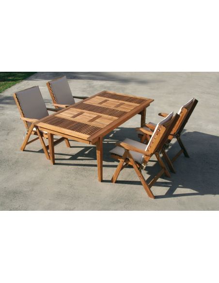 Poltrona da giardino in legno massello teak TeakOnMe Poltrona da giardino in legno massello teak TeakOnMe