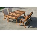Poltrona da giardino in legno massello teak TeakOnMe