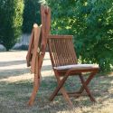 Coppia sedie pieghevoli da esterno in legno TeakOnMe