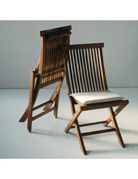 Coppia sedie pieghevoli da esterno in legno TeakOnMe