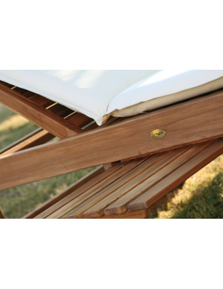 Lettino prendisole da giardino in legno massello TeakOnMe