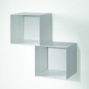 Cubi da parete in acciaio design moderno Naoki