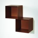 Cubi da parete in acciaio design moderno Twin