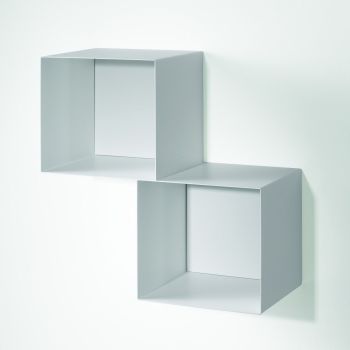Set 3 cubi da parete in acciaio verniciato Naoki 2