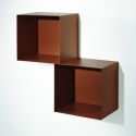 Set 3 mensole a cubo da parete in acciaio Naoki