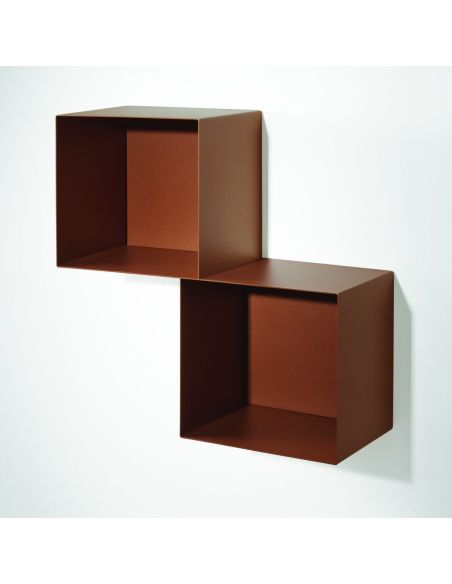 Set 4 cubi da parete componibili in acciaio Naoki Set 4 cubi da parete componibili in acciaio Naoki
