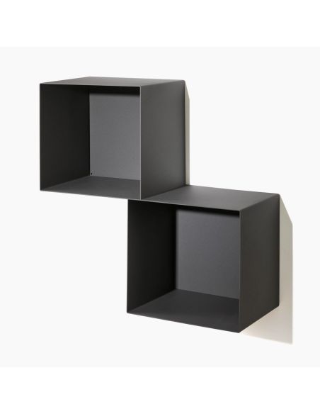 Set 4 cubi da parete componibili in acciaio Naoki Set 4 cubi da parete componibili in acciaio Naoki