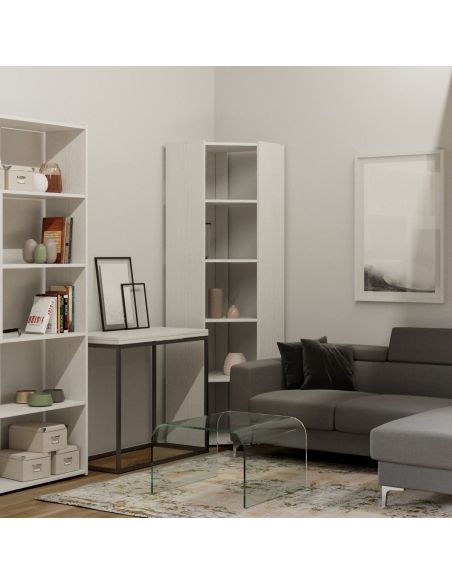 Libreria angolare a colonna in legno nobilitato Inedditah Angolo A