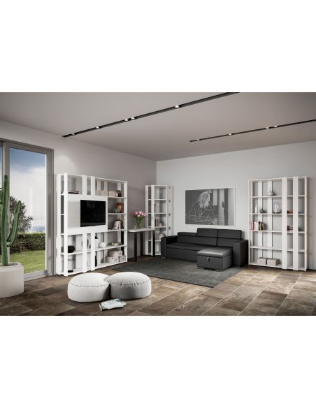 Libreria a muro moderna in legno Inedditah Small E Libreria a muro moderna in legno Inedditah Small E