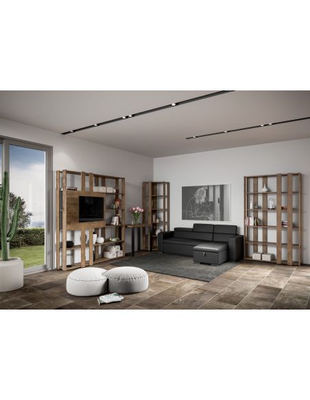 Libreria a muro moderna in legno Inedditah Small E Libreria a muro moderna in legno Inedditah Small E