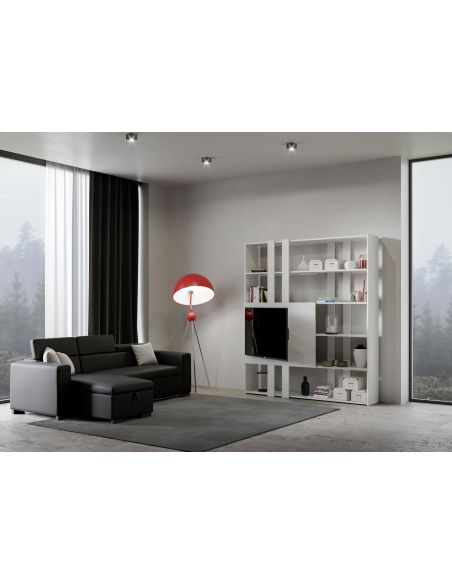 Parete attrezzata libreria in legno nobilitato Inedditah H Parete attrezzata libreria in legno nobilitato Inedditah H