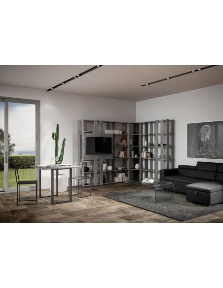 Parete attrezzata angolare per zona giorno Inedditah3