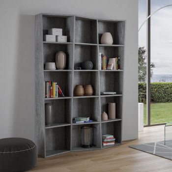 Scaffale libreria per casa ufficio in legno Deducha 3 2