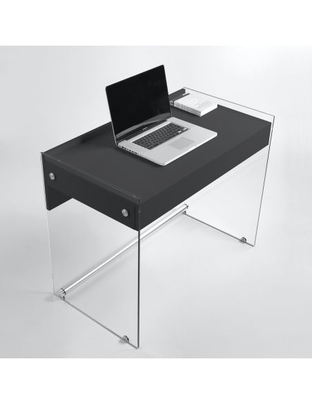 Scrivania per computer in vetro e laminato 100 cm Studeo Scrivania per computer in vetro e laminato 100 cm Studeo