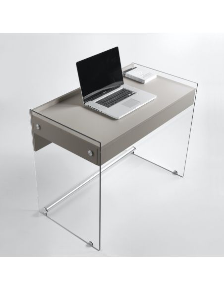Scrivania per computer in vetro e laminato 100 cm Studeo Scrivania per computer in vetro e laminato 100 cm Studeo