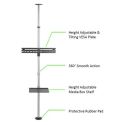 Colonna porta TV da pavimento a soffitto Damon