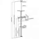 Colonna porta TV da pavimento a soffitto Damon