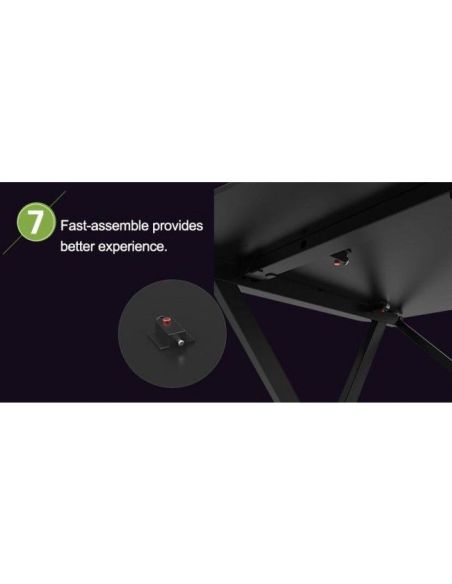 Scrivania da gaming porta PC pieghevole Haller Scrivania da gaming porta PC pieghevole Haller