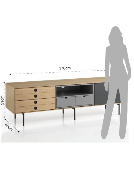 Mobile porta TV design moderno in legno Bennet Mobile porta TV design moderno in legno Bennet