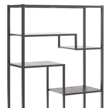 Libreria divisoria bifacciale in metallo e legno Unisocom 2