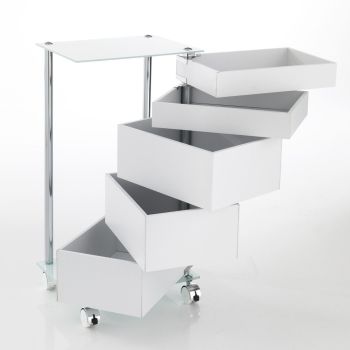 Cassettiera da scrivania con ruote e 5 cassetti Dennis 2