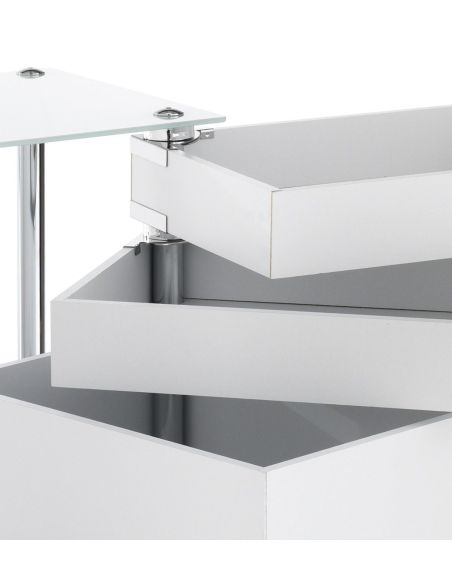 Cassettiera da scrivania con ruote e 5 cassetti Dennis