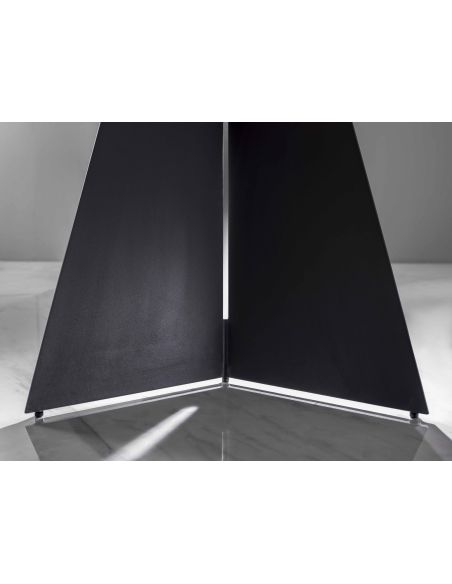 Tavolo da pranzo in acciaio e gres porcellanato Springs