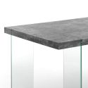 Tavolo da cucina in vetro e MDF cemento Inside
