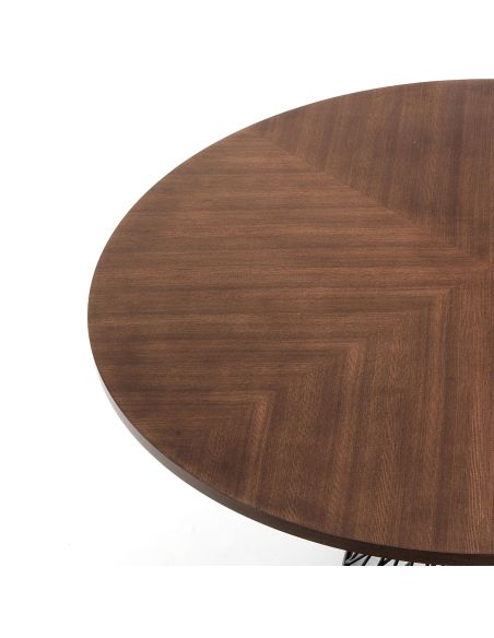 Tavolo rotondo in metallo e legno Stairway Walnut Tavolo rotondo in metallo e legno Stairway Walnut
