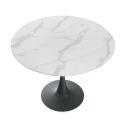 Tavolo rotondo in vetro finitura marmo Alive